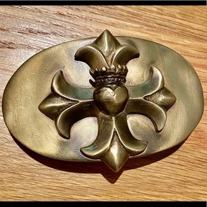 King Baby Studio: Heart & Crown Brass Belt Buckle